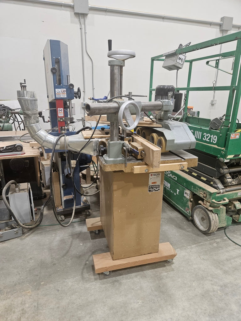SCM 5.4 hp Single Spindle Shaper T100 w/ Power Feeder