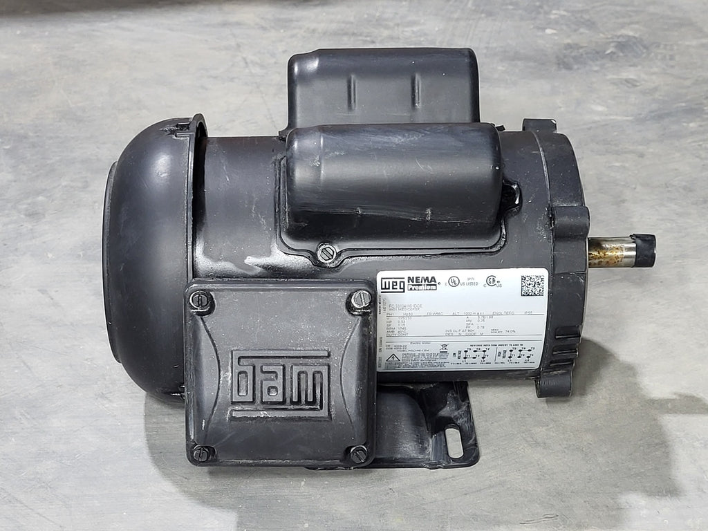 WEG 1/3 hp, 1745 rpm, 115/230 V, FRW56C, Electric Motor FC.33104W01DOE