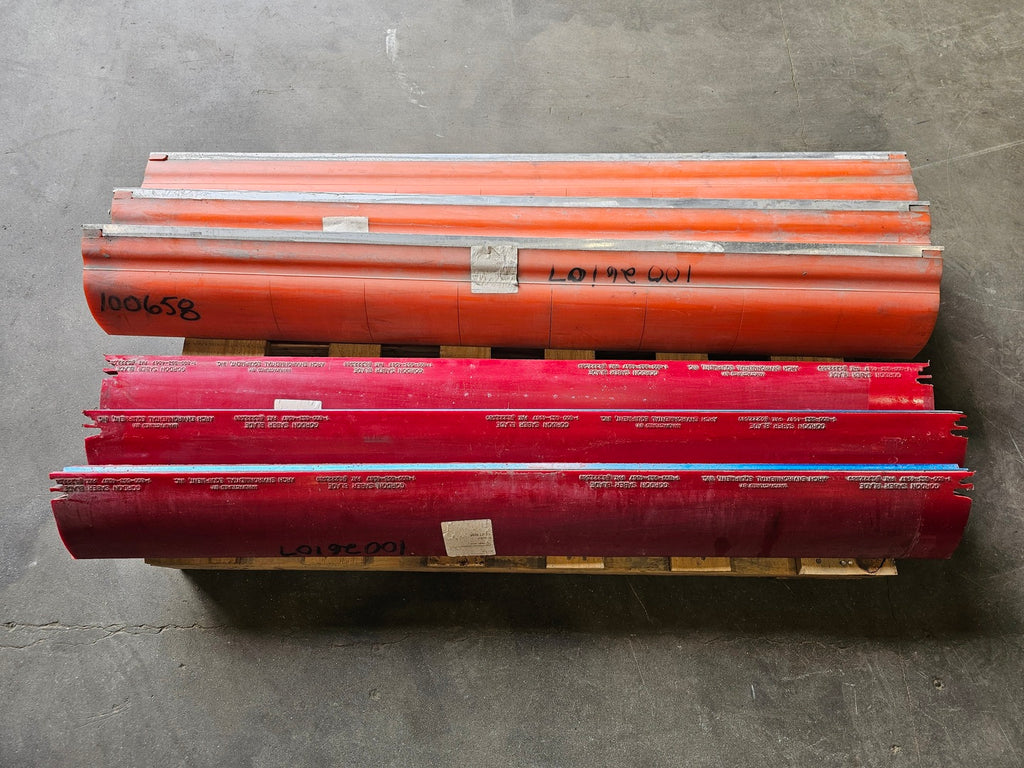 MARTIN ENGINEERING 54" Vertical Segmented Orange Urethane Scraper Blade 35381-601054
