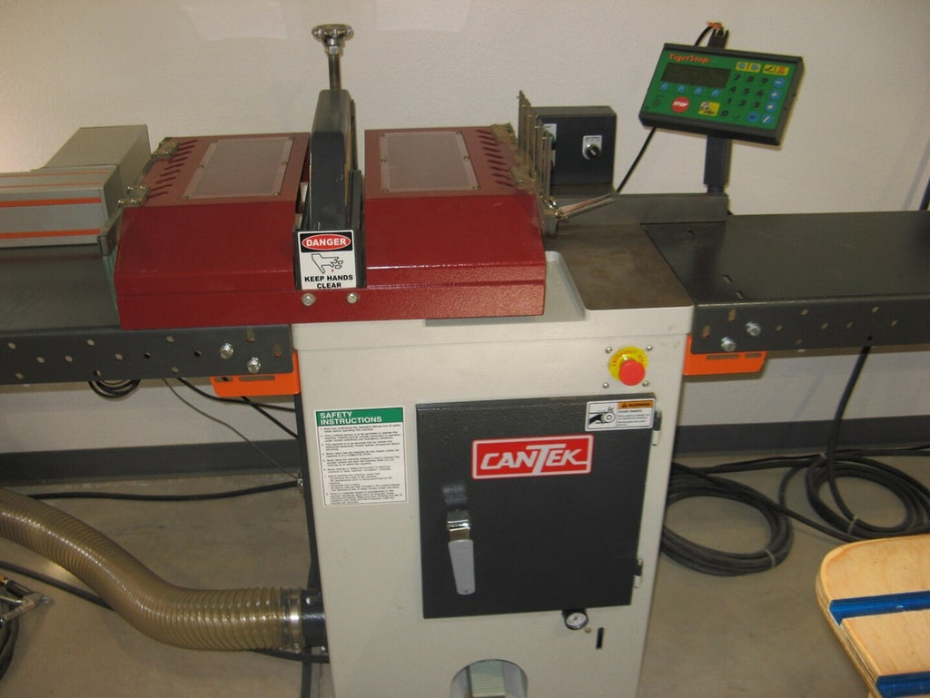TIGERSTOP TS-10 Automated Cutoff System w/ TigerFence TF-SLR & Cantek CANPCS14L Pneumatic Saw