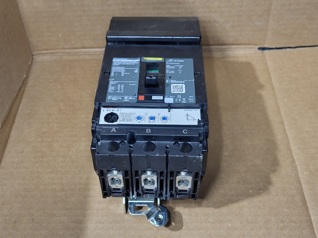 SQUARE D 60 Amp, 3 Pole, 600 Volt Circuit Breaker HRA36060U31X