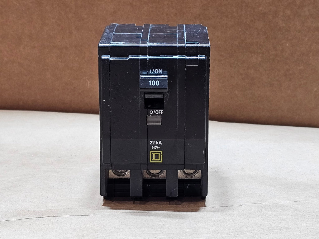 SQUARE D 100 Amp, 3 Pole, 240 Volts Circuit Breaker QO3100VH