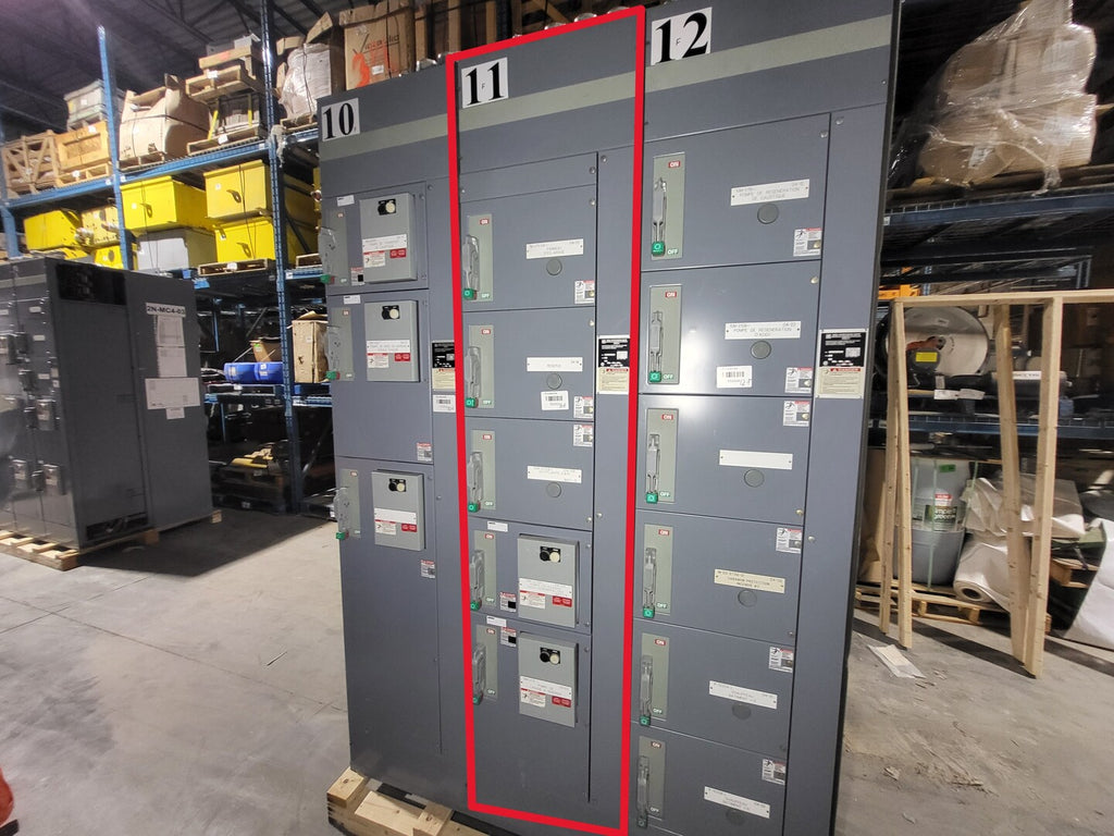 SQUARE D Model 6 Motor Control Center MCC Section, 600V, 3PH, 1200A Bus