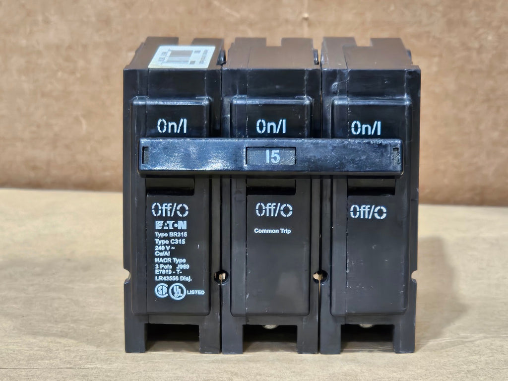 EATON 15 Amp, 3 Pole, 240 Volts Circuit Breaker BR315