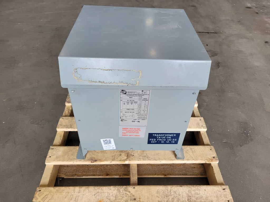 HAMMOND POWER SOLUTIONS INC. 15 kVA Transformer NMT20K015KBKN, Pri 480 volts, Sec 208Y/120 volts
