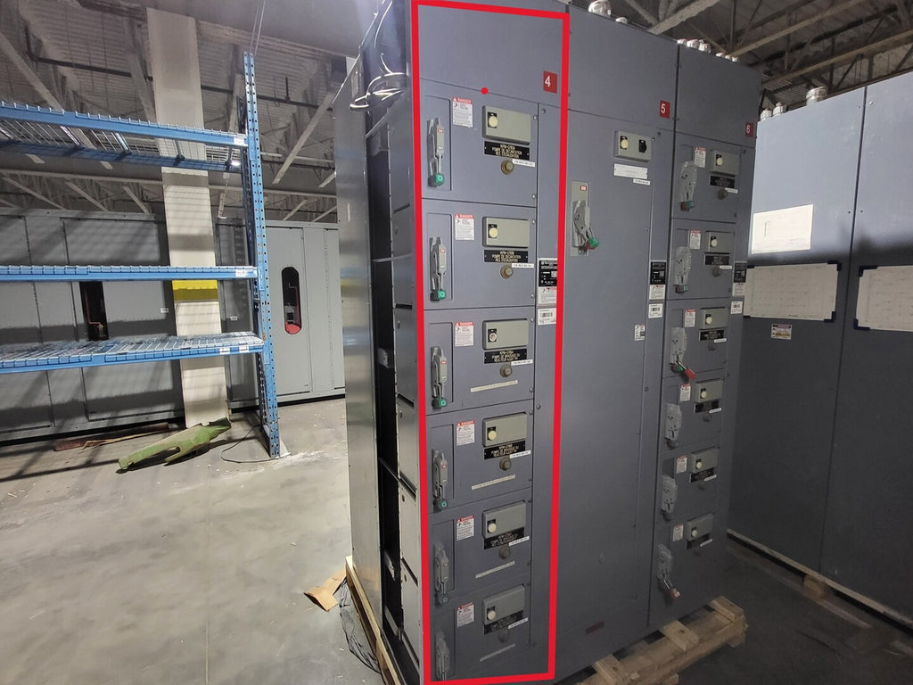SQUARE D Model 6 Motor Control Center MCC Section, 600V, 3PH, 1200A Bus