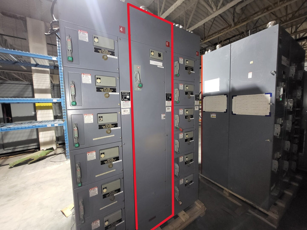 SQUARE D Model 6 Motor Control Center MCC Section, 600V, 3PH, 1200A Bus