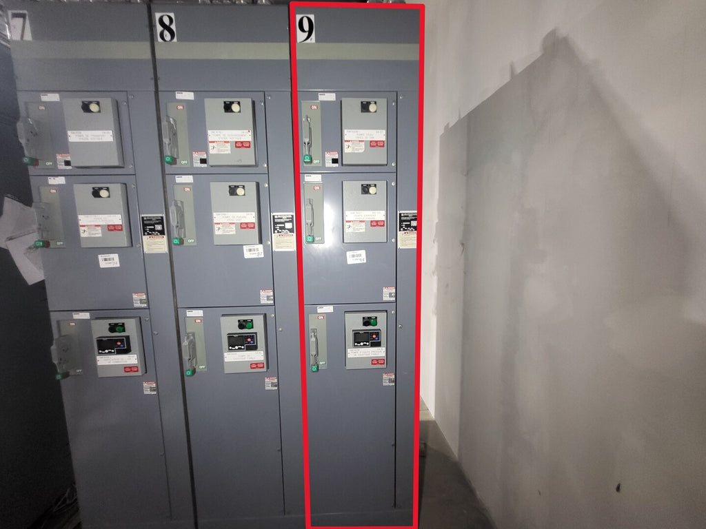 SQUARE D Model 6 Motor Control Center MCC Section, 600V, 3PH, 1200A Bus