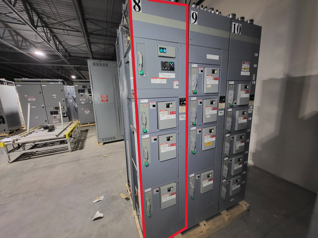 SQUARE D Model 6 Motor Control Center MCC Section, 600V, 3PH, 1200A Bus