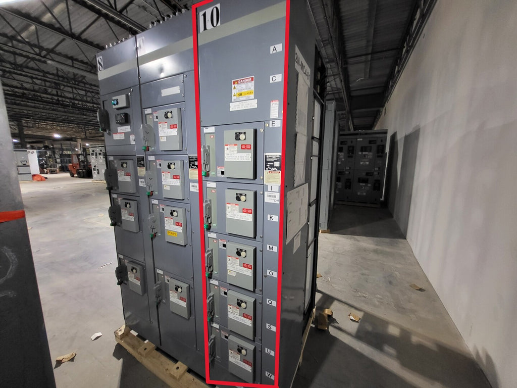 SQUARE D Model 6 Motor Control Center MCC Section, 600V, 3PH, 1200A Bus