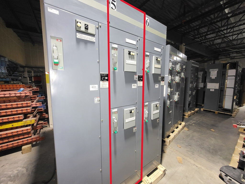 SQUARE D Model 6 Motor Control Center MCC Section, 600V, 3PH, 1200A Bus