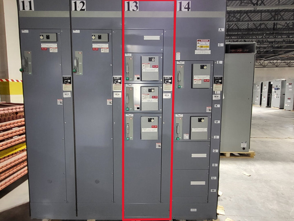 SQUARE D Model 6 Motor Control Center MCC Section, 600V, 3PH, 1200A Bus