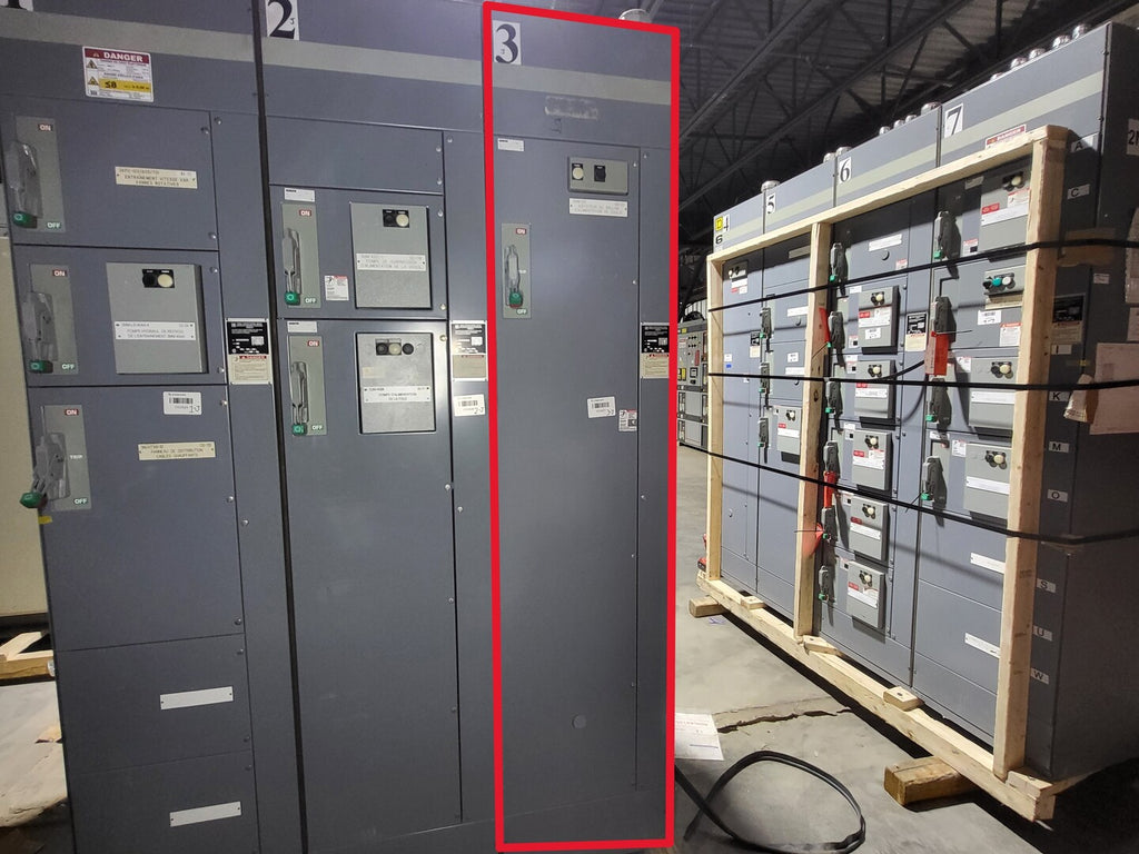 SQUARE D Model 6 Motor Control Center MCC Section, 600V, 3PH, 1200A Bus