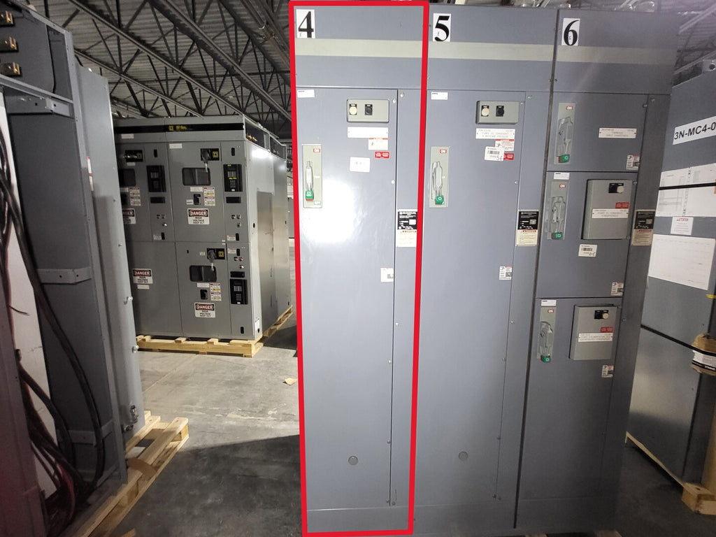SQUARE D Model 6 Motor Control Center MCC Section, 600V, 3PH, 1200A Bus