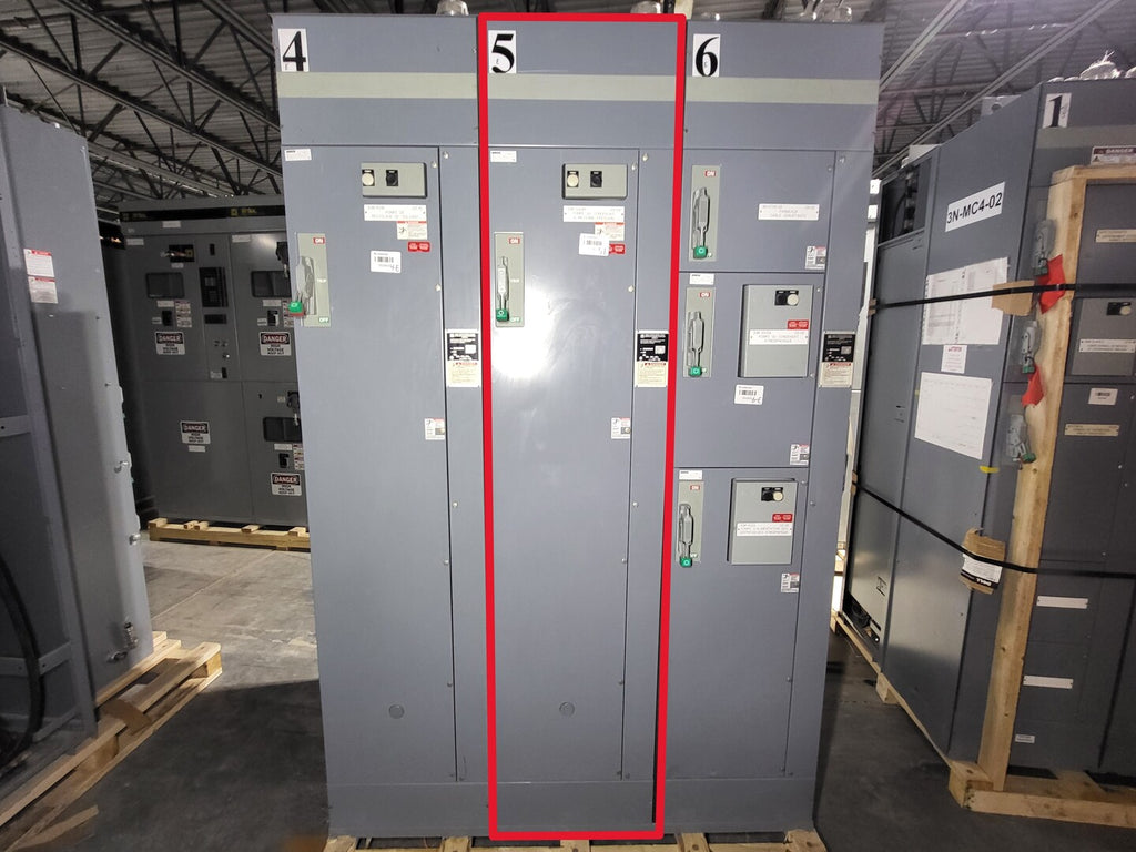 SQUARE D Model 6 Motor Control Center MCC Section, 600V, 3PH, 1200A Bus