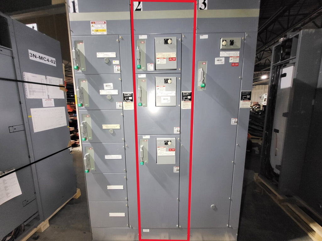 SQUARE D Model 6 Motor Control Center MCC Section, 600V, 3PH, 1200A Bus