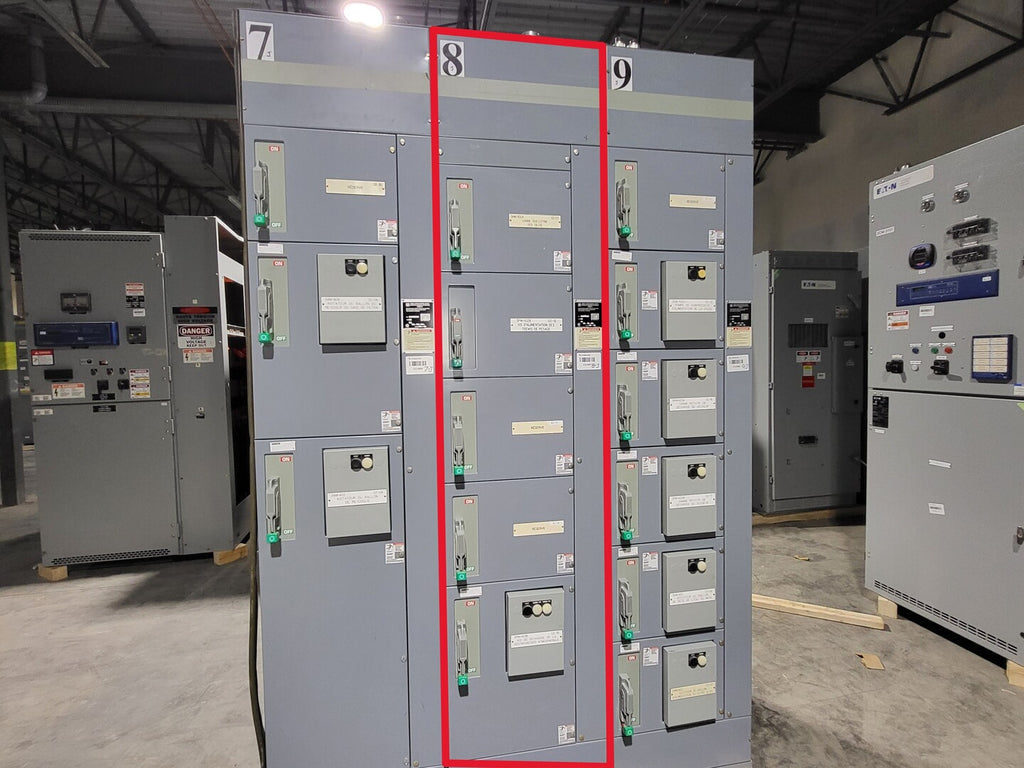 SQUARE D Model 6 Motor Control Center MCC Section, 600V, 3PH, 1200A Bus