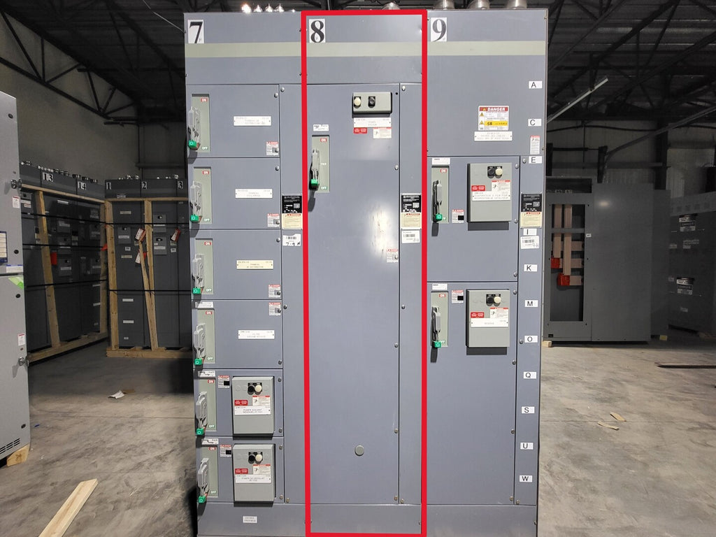 SQUARE D Model 6 Motor Control Center MCC Section, 600V, 3PH, 1200A Bus