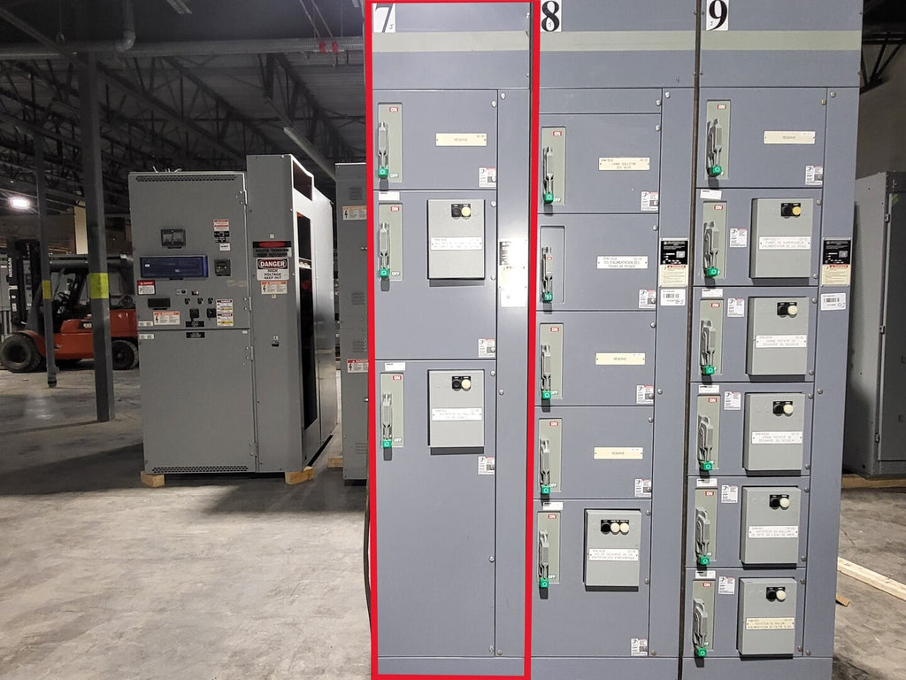 SQUARE D Model 6 Motor Control Center MCC Section, 600V, 3PH, 1200A Bus