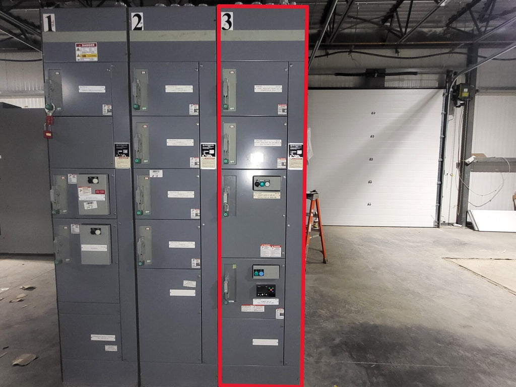 SQUARE D Model 6 Motor Control Center MCC Section, 600V, 3PH, 1200A Bus