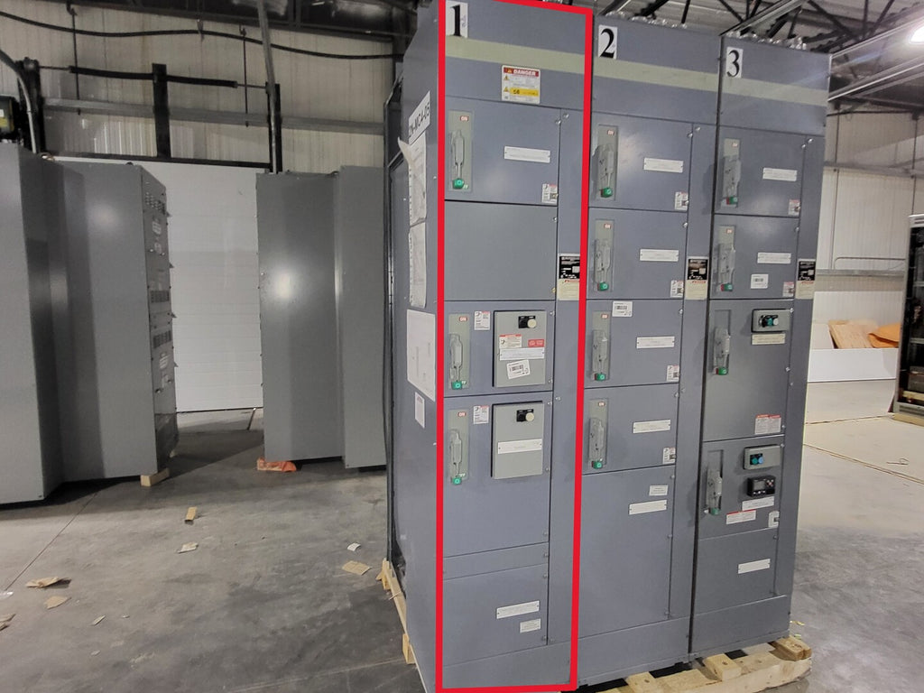 SQUARE D Model 6 Motor Control Center MCC Section, 600V, 3PH, 1200A Bus