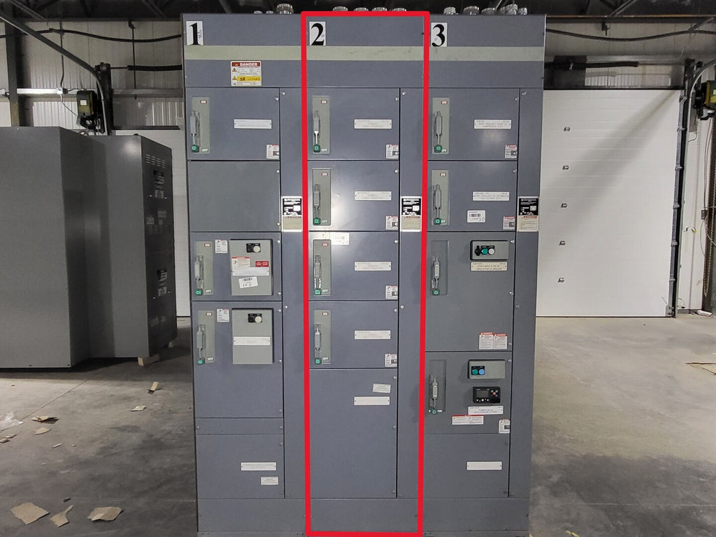 SQUARE D Model 6 Motor Control Center MCC Section, 600V, 3PH, 1200A Bus
