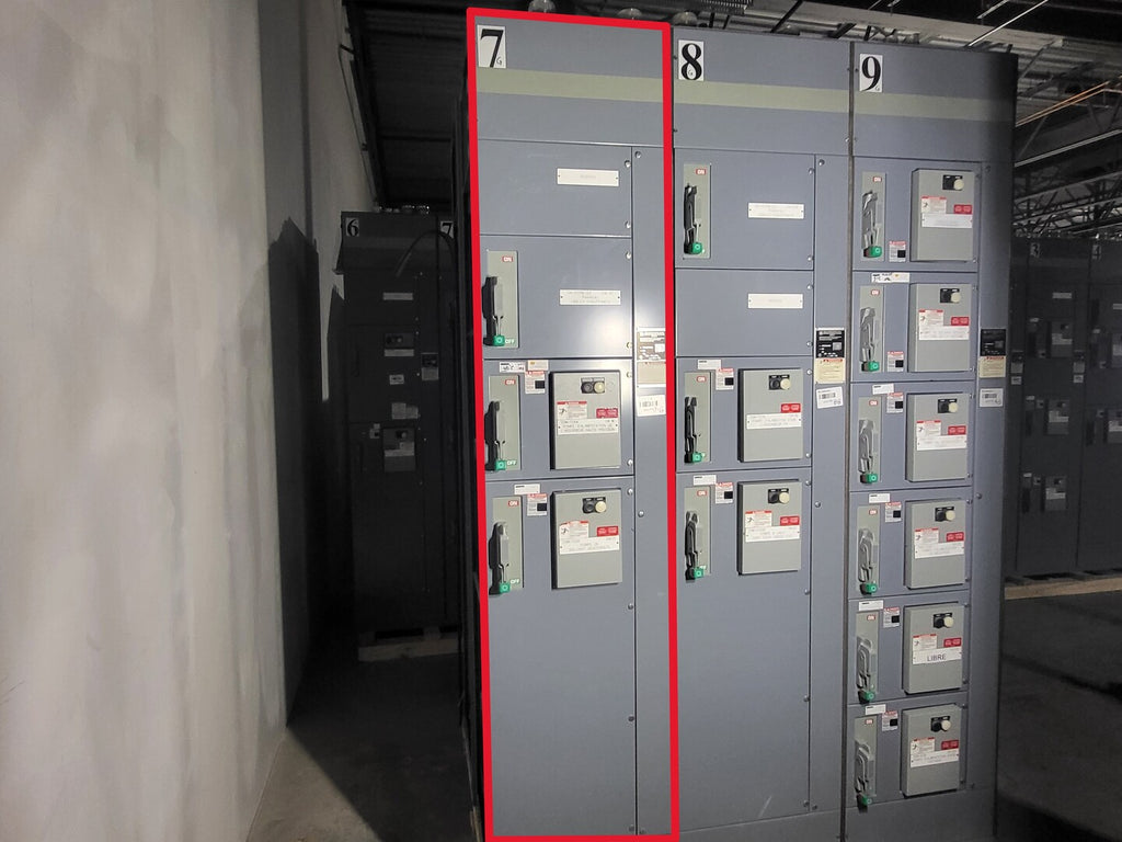SQUARE D Model 6 Motor Control Center MCC Section, 600V, 3PH, 1200A Bus