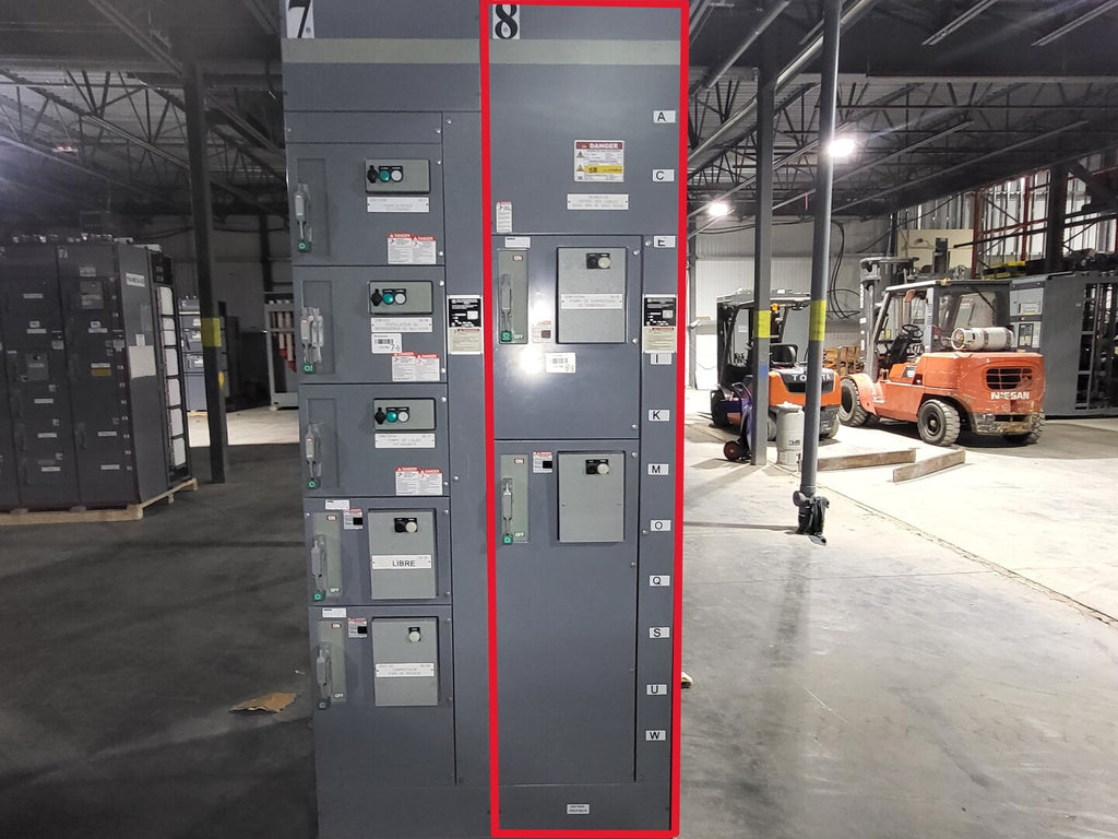 SQUARE D Model 6 Motor Control Center MCC Section, 600V, 3PH, 1200A Bus