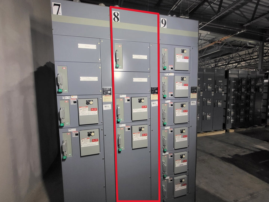 SQUARE D Model 6 Motor Control Center MCC Section, 600V, 3PH, 1200A Bus