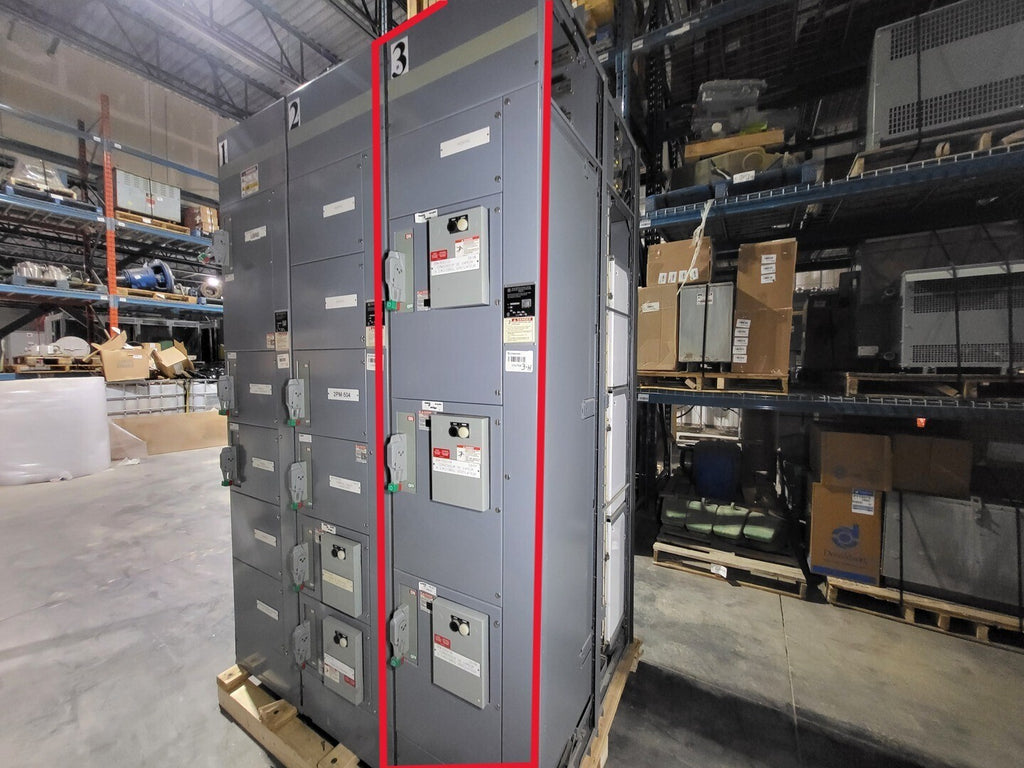 SQUARE D Model 6 Motor Control Center MCC Section, 600V, 3PH, 1200A Bus