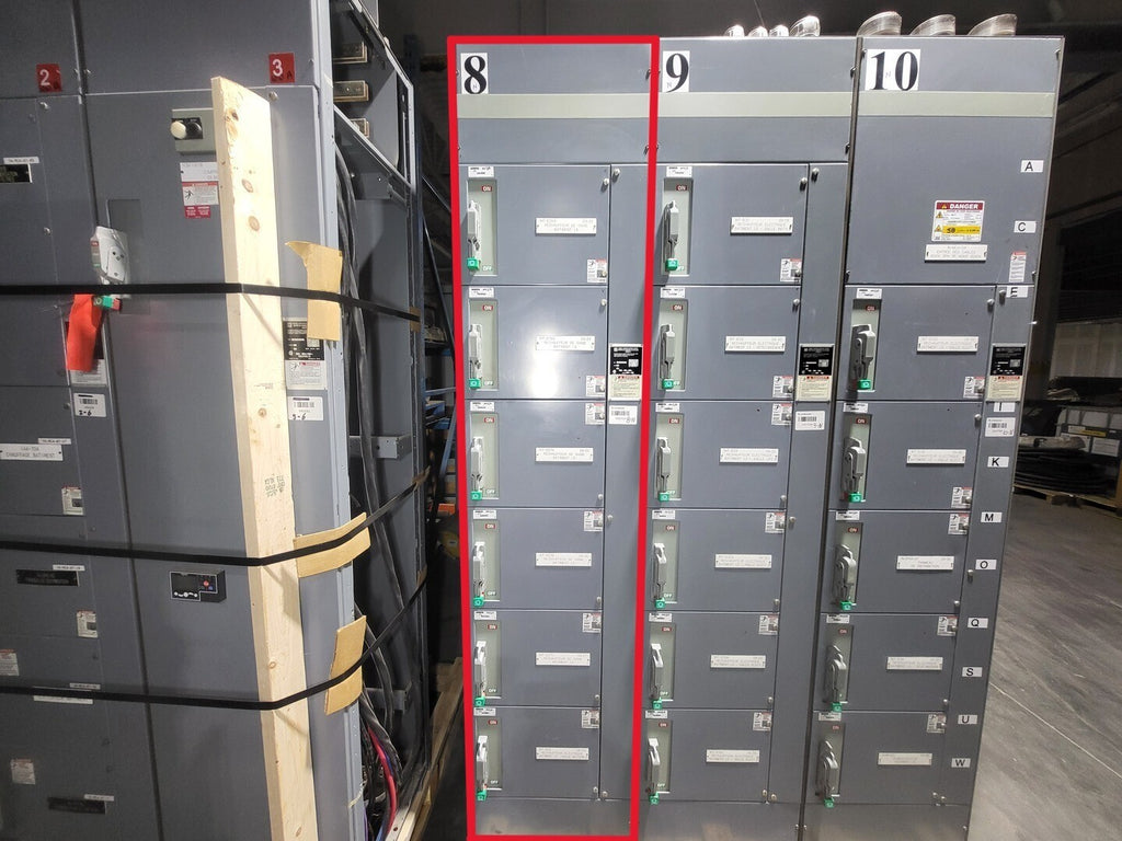 SQUARE D Model 6 Motor Control Center MCC Section, 600V, 3PH, 1200A Bus