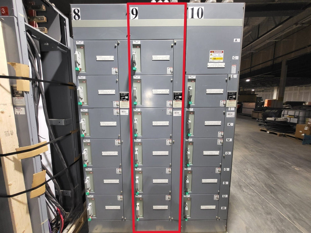 SQUARE D Model 6 Motor Control Center MCC Section, 600V, 3PH, 1200A Bus