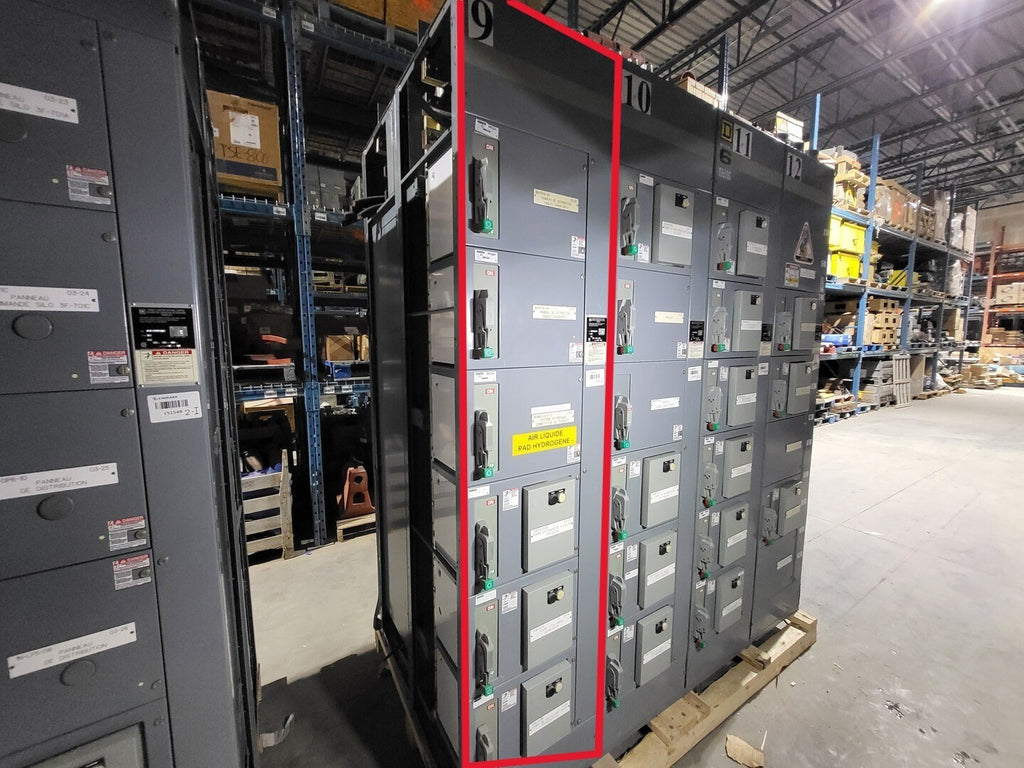 SQUARE D Model 6 Motor Control Center MCC Section, 600V, 3PH, 1200A Bus