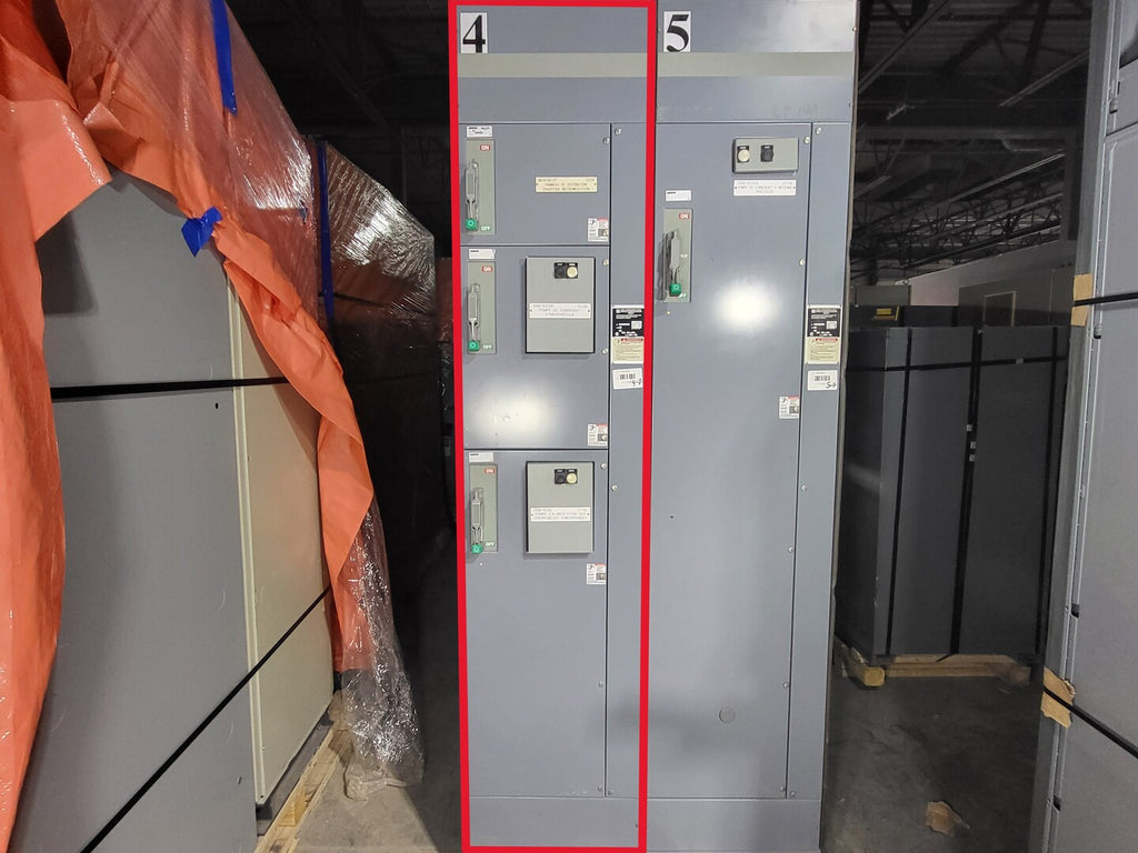 SQUARE D Model 6 Motor Control Center MCC Section, 600V, 3PH, 1200A Bus