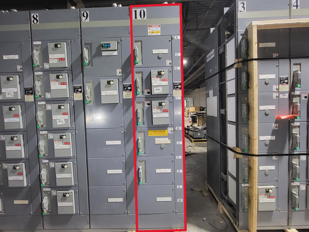 SQUARE D Model 6 Motor Control Center MCC Section, 600V, 3PH, 1200A Bus