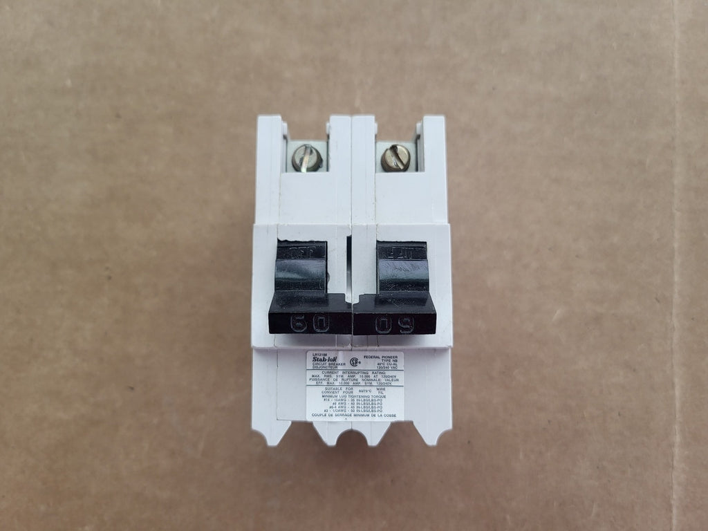 FEDERAL PIONEER 60 Amp, 2 Pole, 240 Volt Circuit Breaker NB260