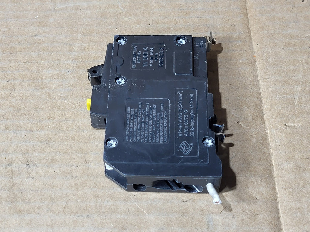 SQUARE D 15 Amp, 1 Pole, 120 Volt Circuit Breaker QOB115