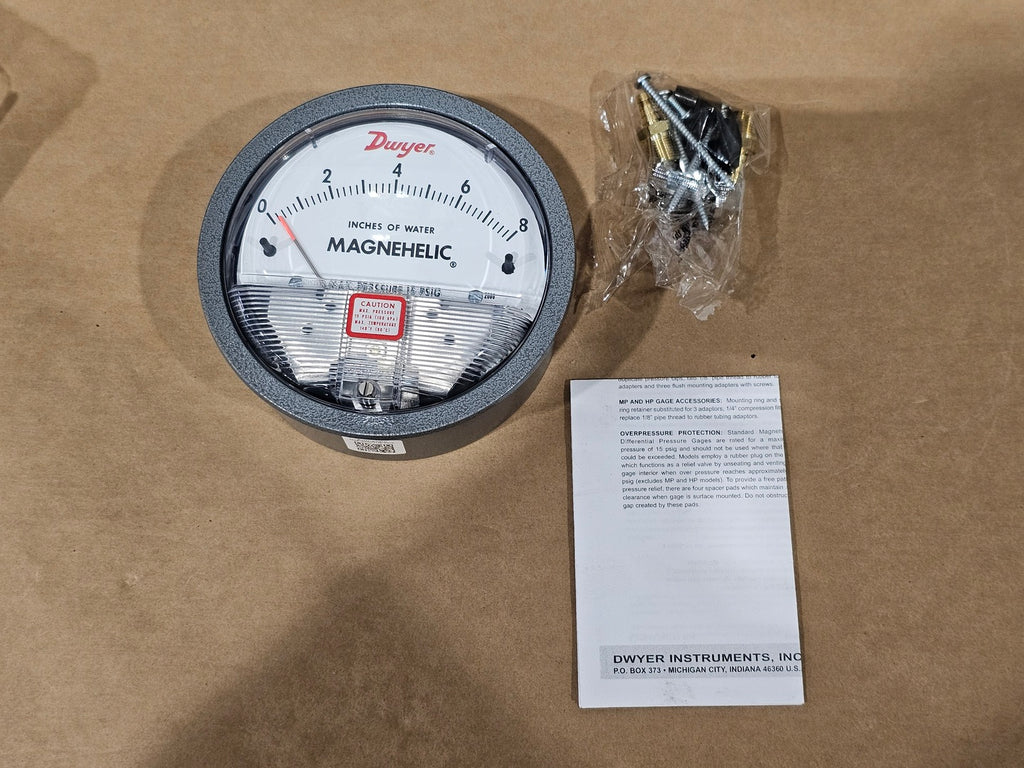 MAGNEHELIC 2008 Differential Pressure Gauge 102009-00, 0-8 in of water