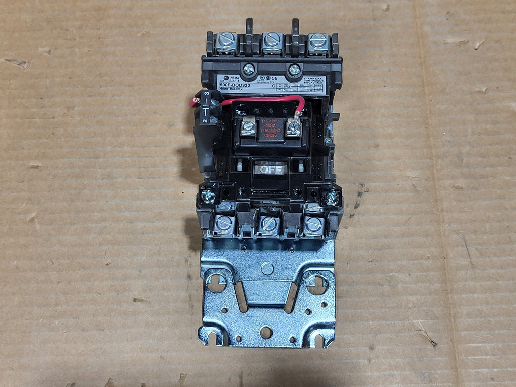 ALLEN-BRADLEY 27 Amp, 3 Pole, 1 NO, 120 Volt Coil Contactor 500F-BOD930