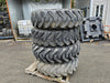 SOLIDEAL 1300-24 Grader Tires on Rims - G-2 Tread, 12PR, Set of 4