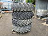SOLIDEAL 1300-24 Grader Tires on Rims - G-2 Tread, 12PR, Set of 4