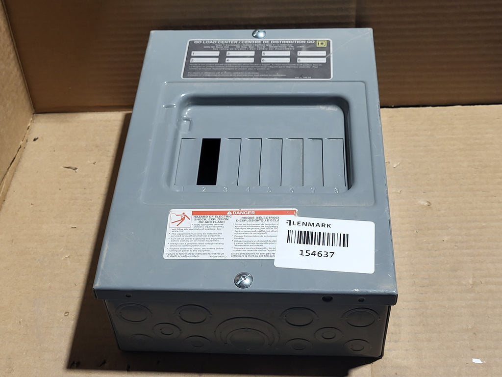SQUARE D 100 Amp, 120/240 Volt, 1-Phase, NEMA 1 Load Center QO8L100
