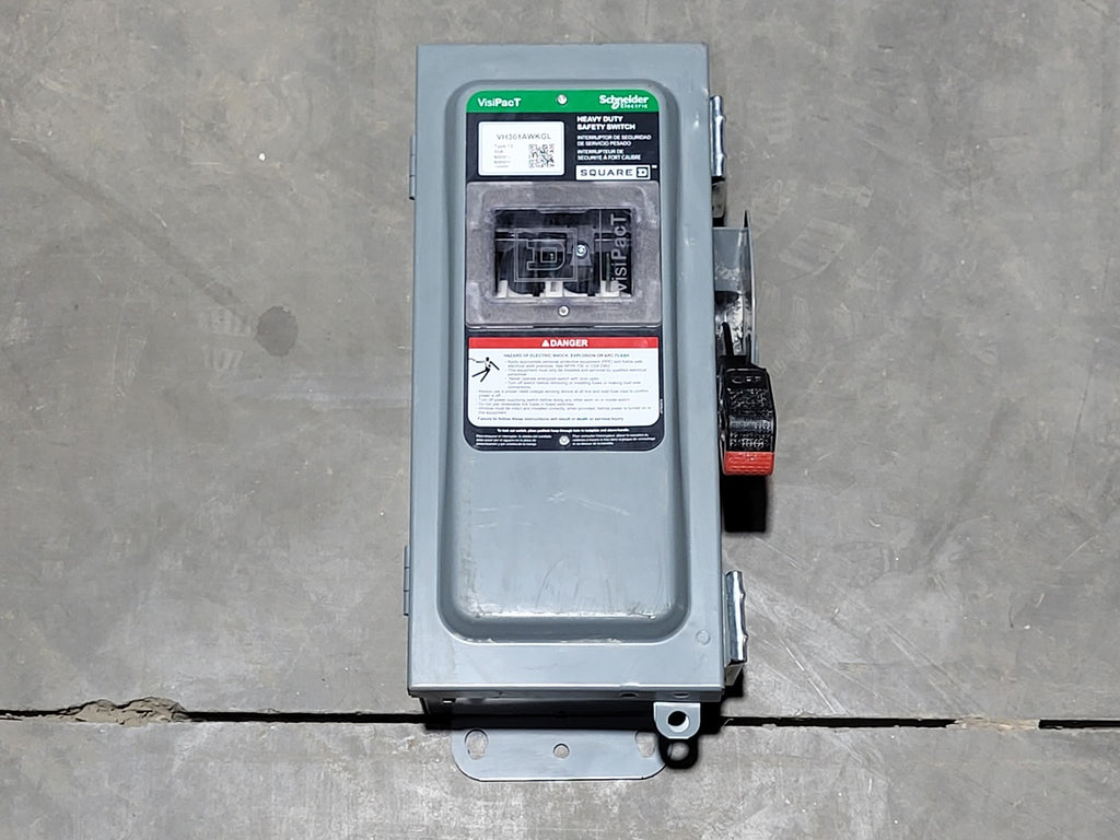 SQUARE D 30 Amp, 600 Volt Heavy Duty Fusible Disconnect Safety Switch VH361AWKGL