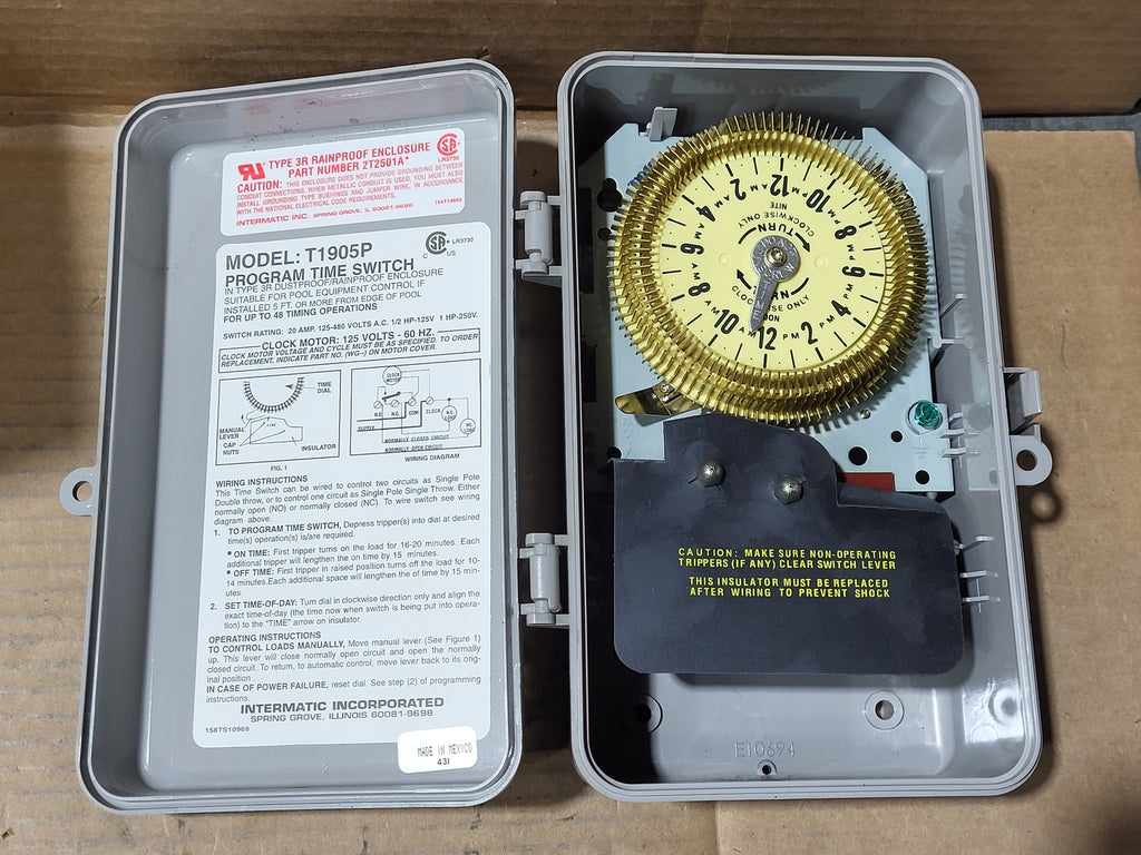 INTERMATIC 24-Hour Mechanical Time Switch T1905P