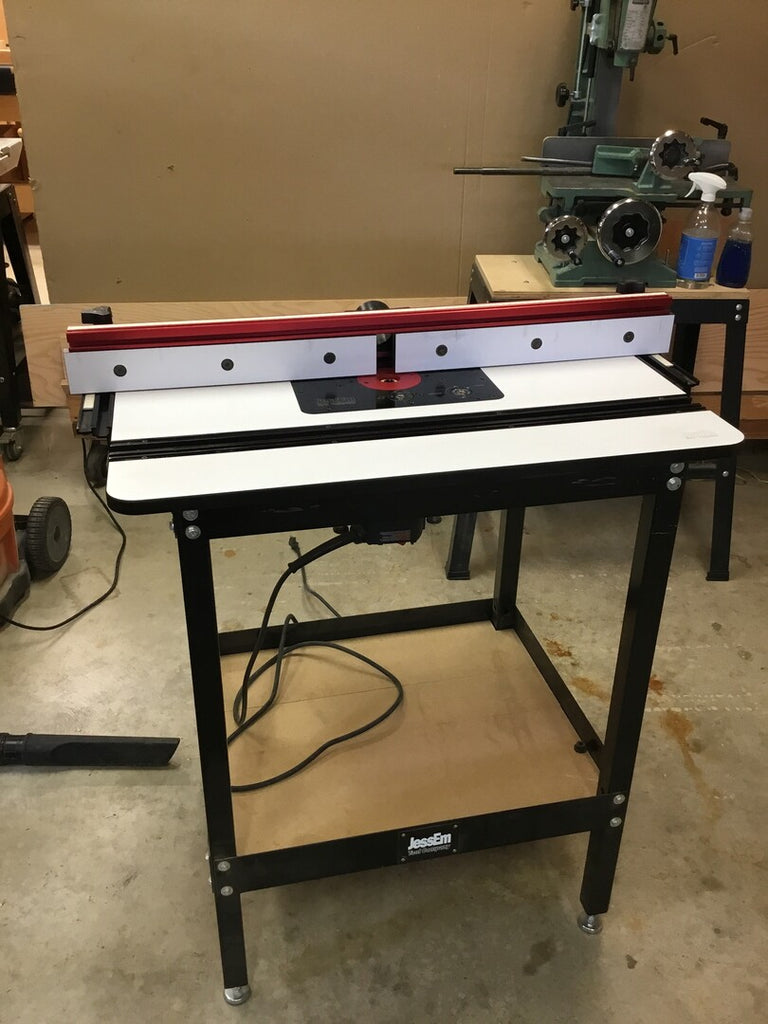 JESSEM TOOL COMPANY Router Table & Mast R Lift 04010 w/ 3/4 Porter Cable Router