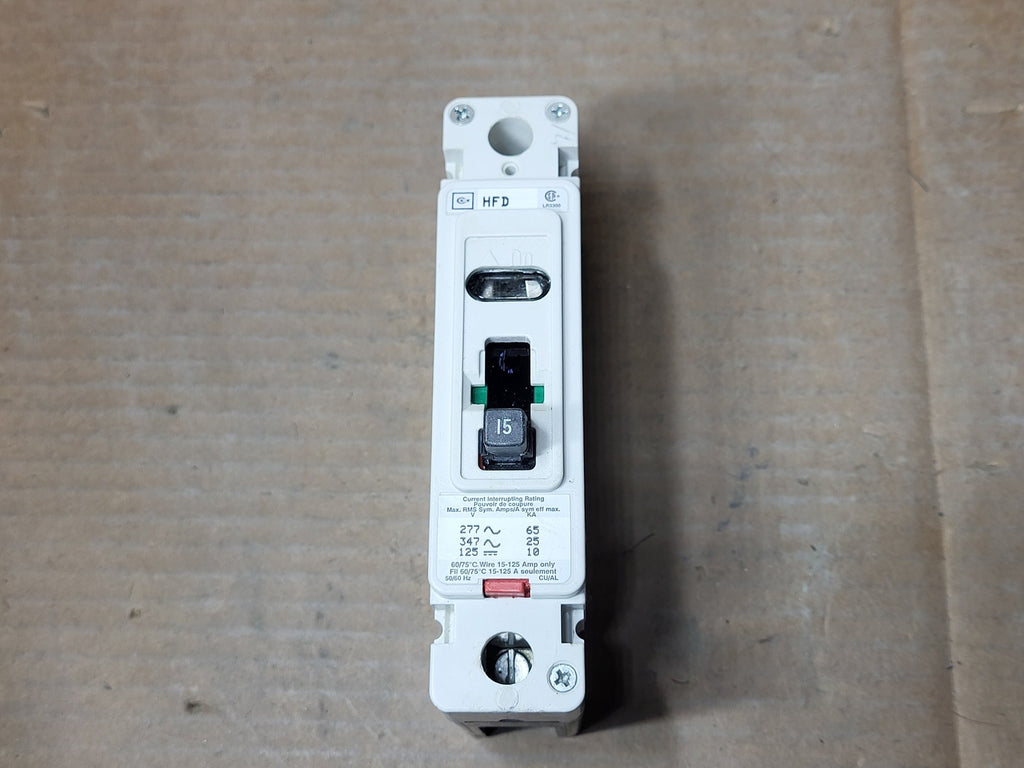 EATON 15 Amp, 1 Pole, 600 Volt Circuit Breaker HFD1015S