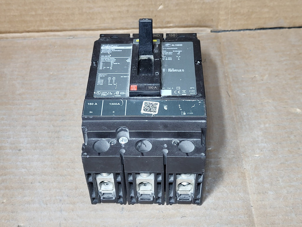 SQUARE D 150 Amp, 3 Pole, 600 Volts Circuit Breaker HDL36150
