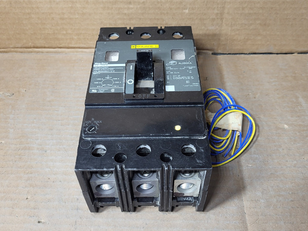 SQUARE D 250 Amp, 3 Pole, 600 Volt Circuit Breaker KAL3625029MV1212