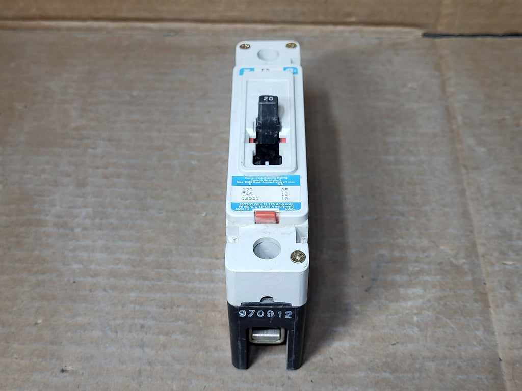 CUTLER-HAMMER 20 Amp, 1 Pole, 347 Volts Circuit Breaker FD1020 