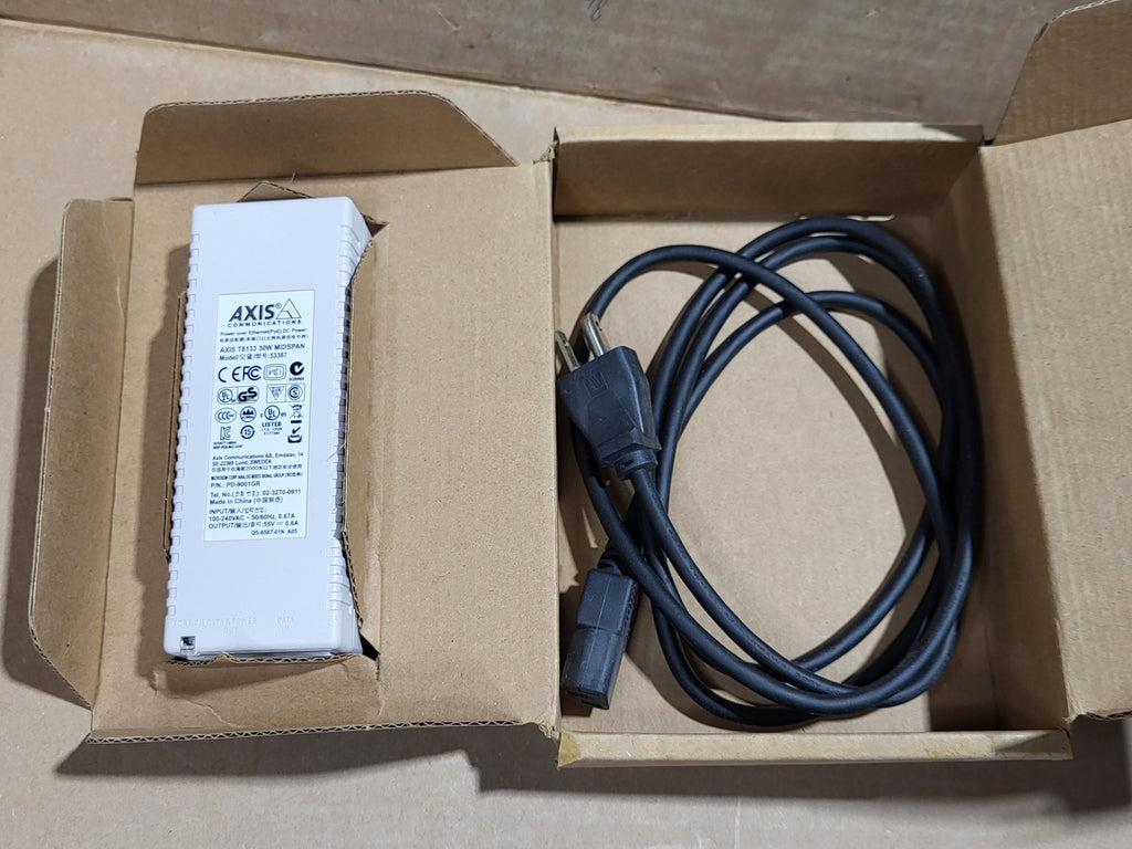  AXIS COMMUNICATIONS T8133 Midspan 30 W 1-port P/N: 5900-294